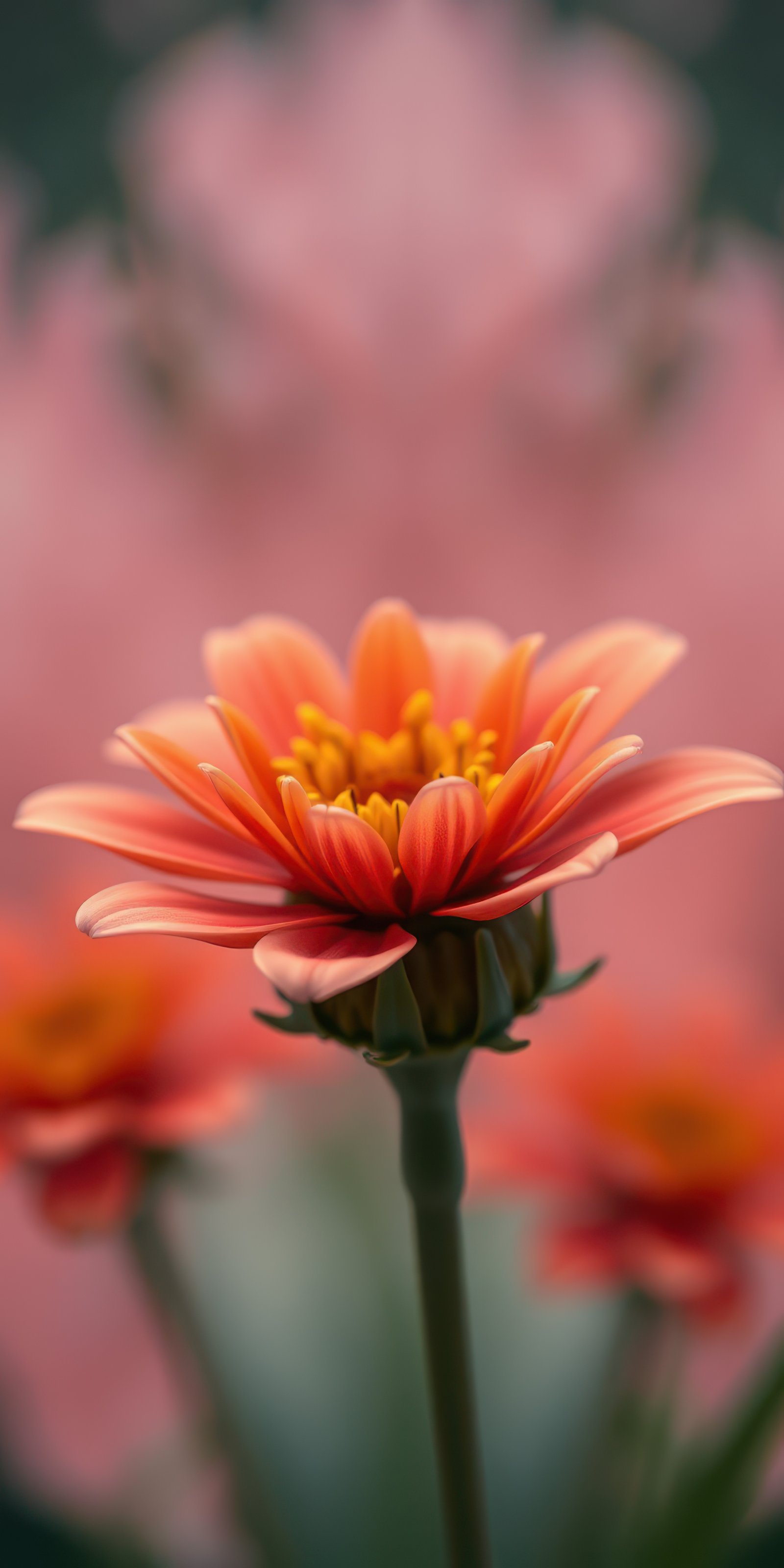 Vibrant orange flower blooming in a lush garden during springtime showcases nature's beauty and color